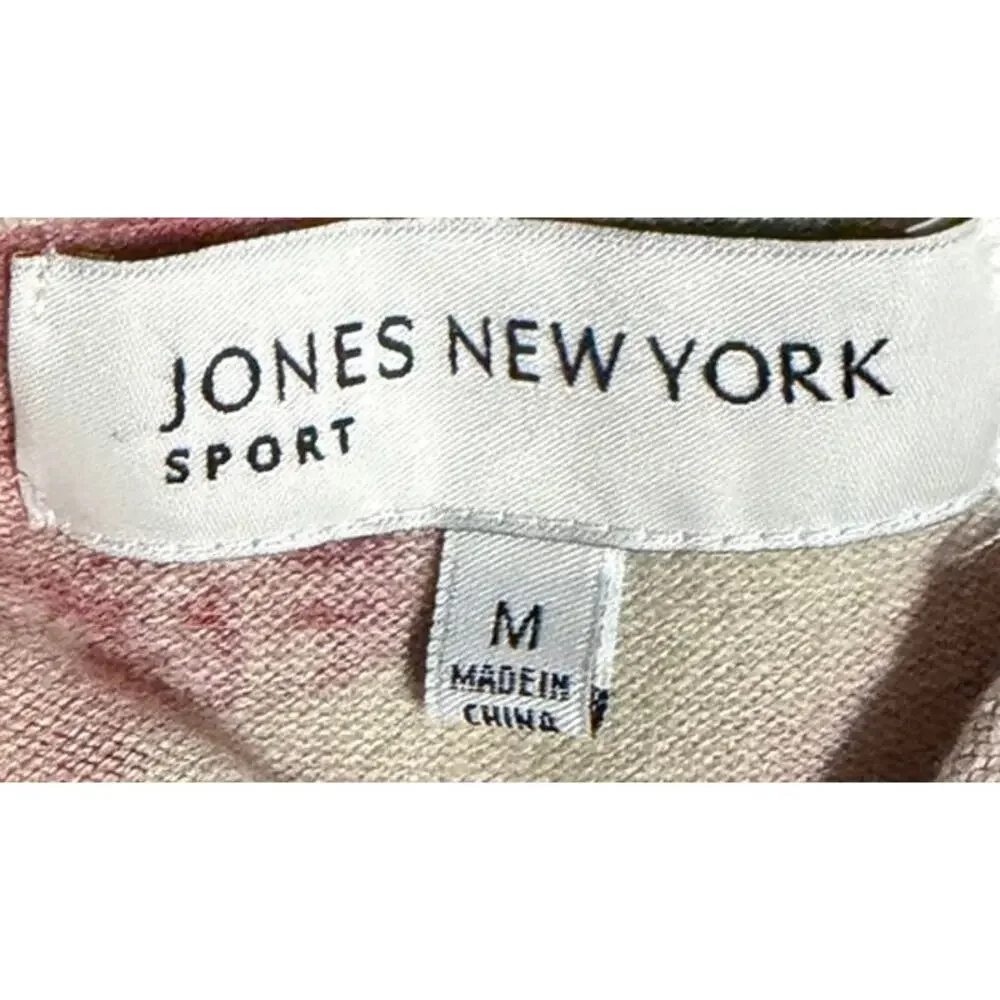 Jones New York Sport Women's Red Purple Long Sleeve Button Front Sweater Size M